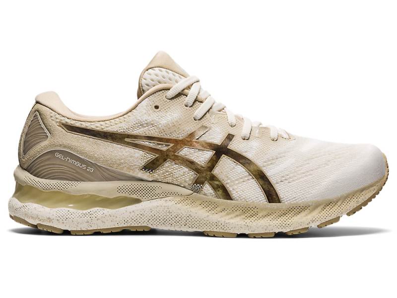 Pánské Běžecké Boty Asics GEL-NIMBUS 23 EARTH DAY Krém 26893NTML